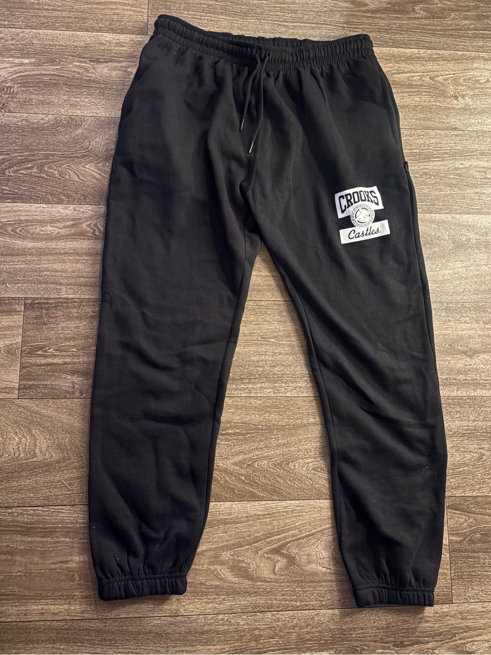 Crooks & Castles Black Logo Joggers